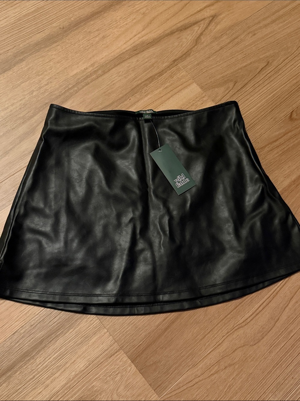 Wild fable Black Faux Leather Mini Skirt